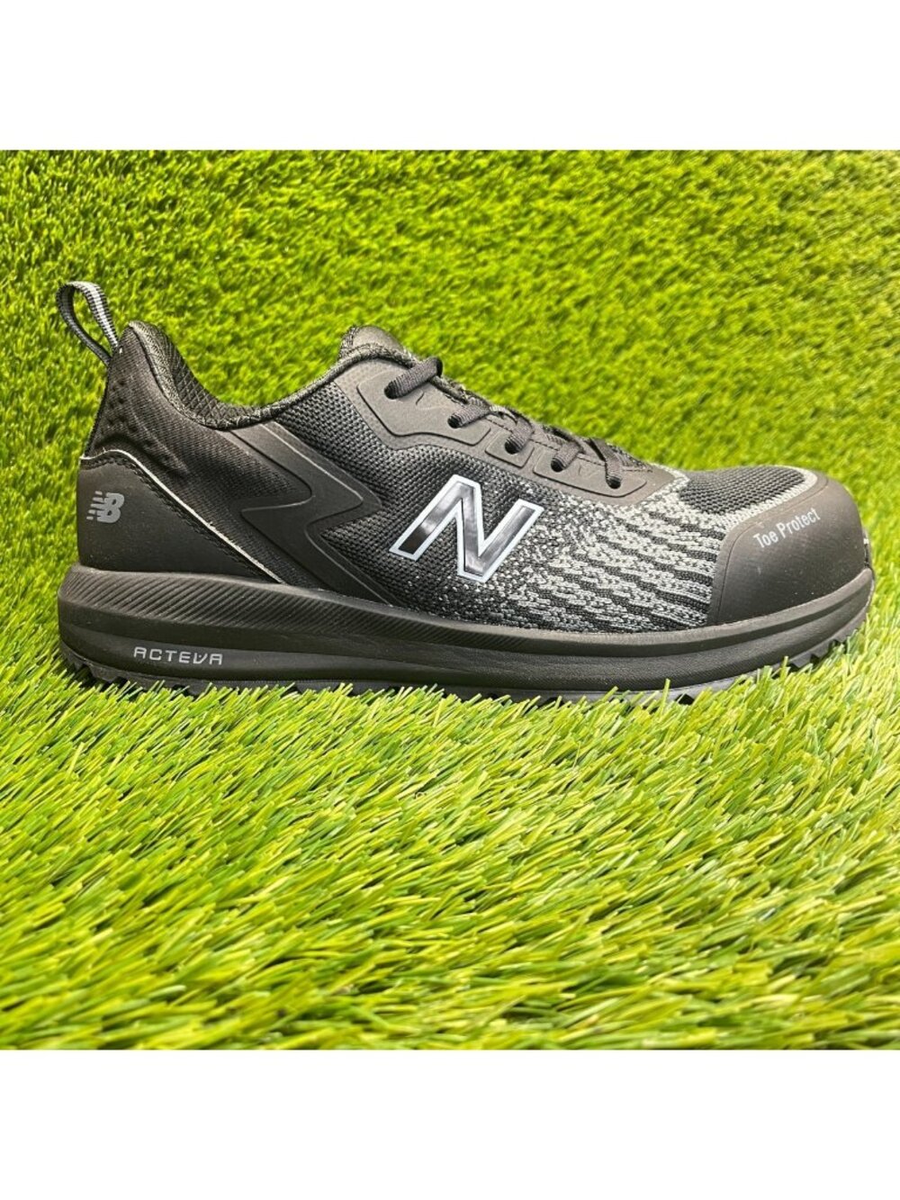 New Balance Speedware Mens Size 9 Black Gray Composite Toe Safety Work Shoes